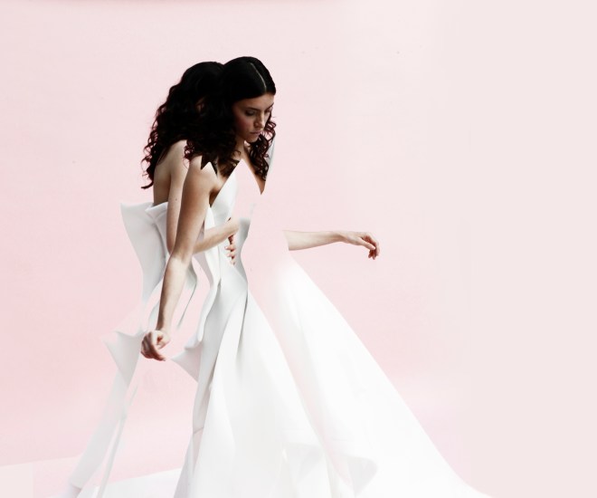 2016SS Peace in Origami white gown